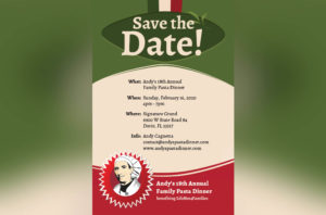 Read more about the article Andy’s 18th Annual Family Pasta Dinner