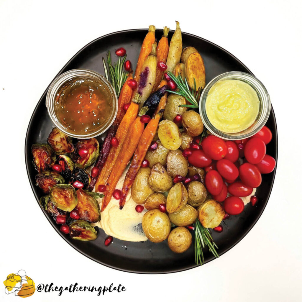 The Roasty Toasty Vegan Board by @thegatheringplate on Instagram.