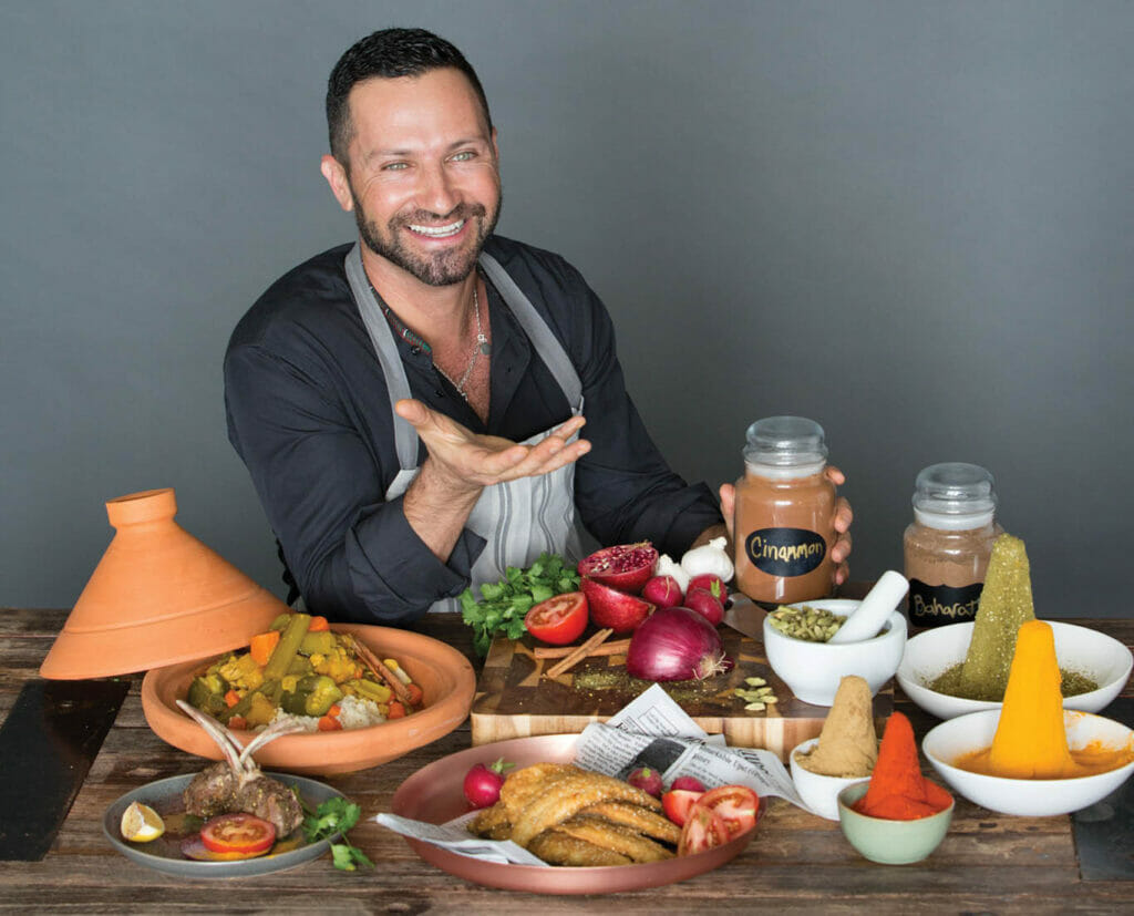 Yaniv Cohen _ Variety of foods in front of him