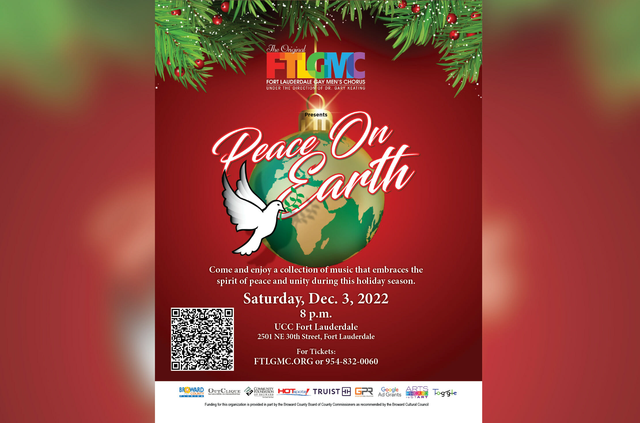 Read more about the article Fort Lauderdale Gay Men’s Chorus Lifts Their Voices in Harmony for “Peace on Earth” Concert on December 3, 2022