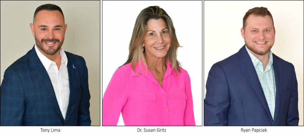 Sunserve (L toR ) Tony Lima, Dr. Susan Gritz, Ryan Papciak