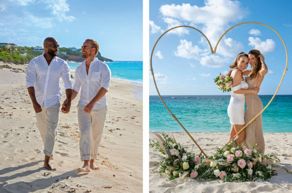 photo of LGBTQ couples on the beach at Zemi Beach House