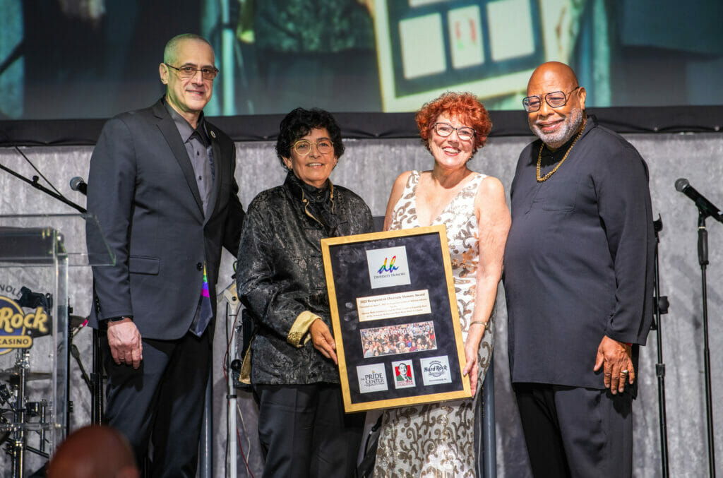 SFSO_Receiving a Diversity Honors Award from Stuart Milk of the Harvey Milk Foundation and Christopher Bates of Pride Center at Equality Park at Seminole Hard Rock Hotel & Casino Hollywood
