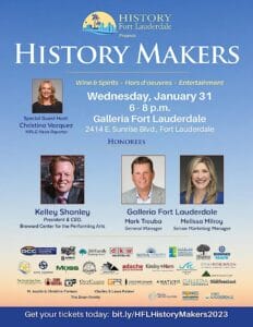 Read more about the article History Fort Lauderdale’s 27th Annual History Makers Fundraiser Rescheduled for January 31