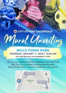 Read more about the article City of Fort Lauderdale Unveils New Mural by Local Artist at Mills Pond Park