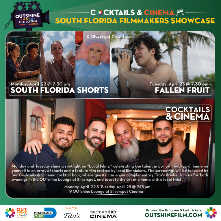 Read more about the article OUTshine Miami’s Cocktails & Cinema: Monday, April 22 & Tuesday, April 23