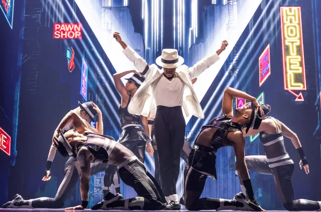 Roman Banks as 'MJ' and the cast of the MJ First National Tour_Photo by Matthew Murphy, MurphyMade