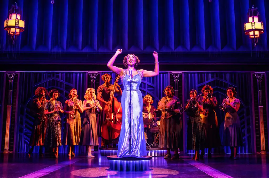 Some Like it Hot_Adrianna Hicks with the Original Broadway Company of SOME LIKE IT HOT_ Photo by Matthew Murphy