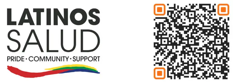 Latinos Salud Logo and Food Bazaar QR Code