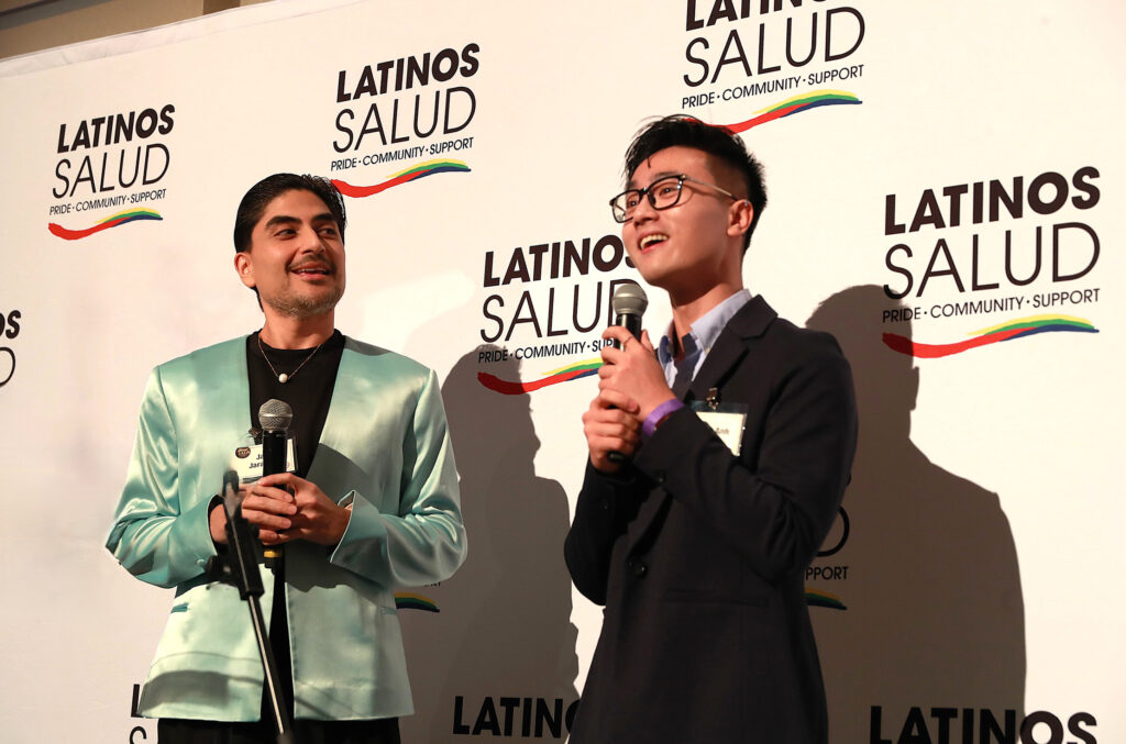 Pride Scholars Jahn Jamarillo and Hùng Ahn Vu. Jahn was awarded his PhD this month from the University of Miami