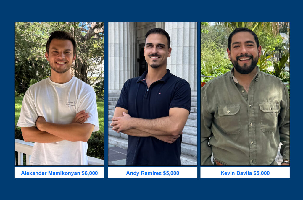 Latinos Salud-Scholarship-Alexander Mamikonyan, Andy Ramirez, Kevin Davila