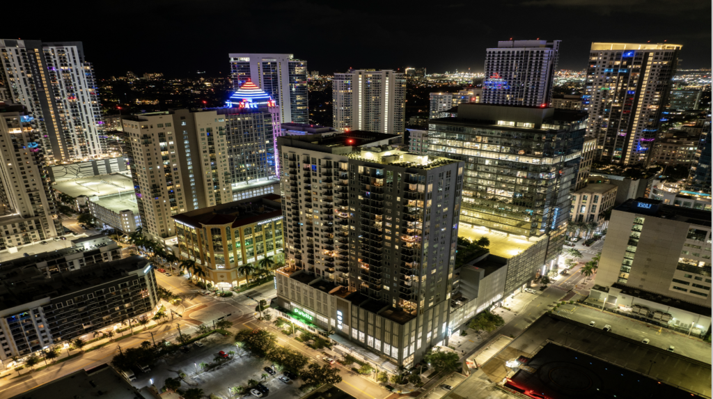 DDA Night Image Downtown Fort Lauderdale