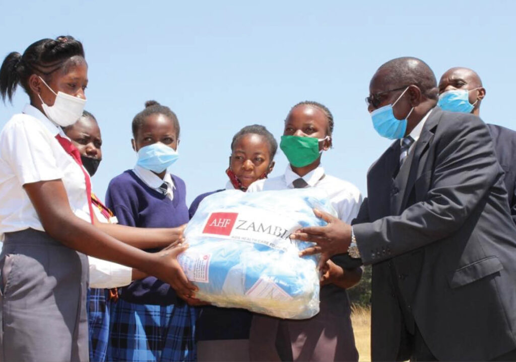 AHF in Zambia providing Reusable Sanitary Pads