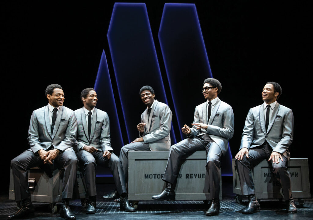 (L-R) Derrick Baskin, Jelani Remy, Jawan M Jackson, Ephraim Sykes, and James Harkness in AIN'T TOO PROUD
