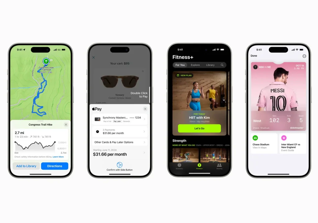 Apple phone with new updates on screen