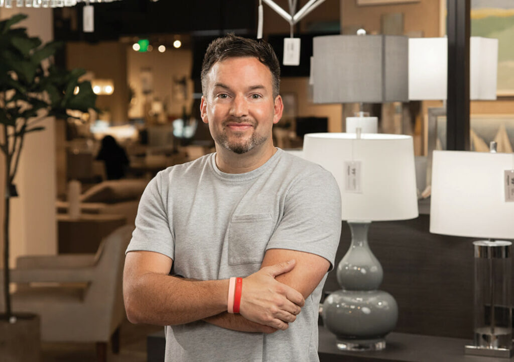 Andrew Koenig Headshot in CITY Showroom. | Photo Courtesy of Internal CITY Furniture Photographer
