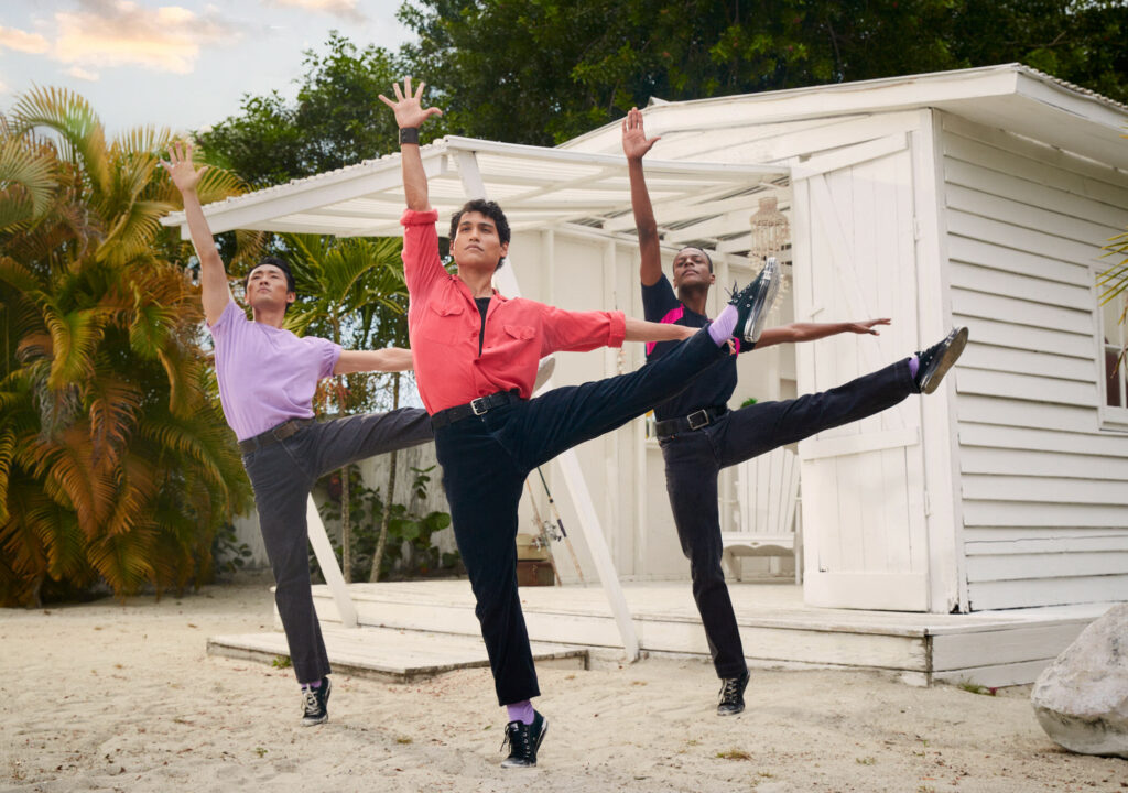 Fresh Fierce Arsht_Shimon Ito, Andrei Chagas, and Rui Cruz in West Side Story. Choreography by Jerome Robbins. Photo taken by Gary James