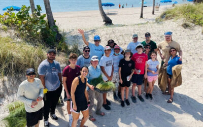 Frost Science_ Volunteer Group photo on the beach