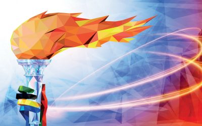 Torch, Flame. Olympic games, Tokyo 2021. football olympic world championship cup background soccer. Vector illustration.