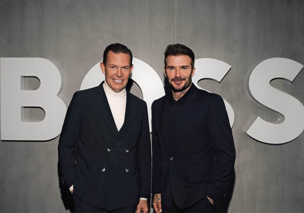 HugoBoss (L-R) Daniel Grieder and David Beckham