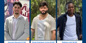 Latinos Salud-Scholarship-Geovany Barrueta, Sandy Rodriguez Correa, Matthew Leith