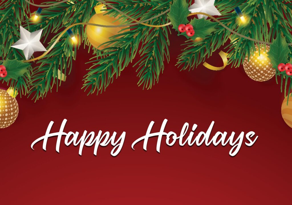 Holiday/Christmas poster with realistic decoration