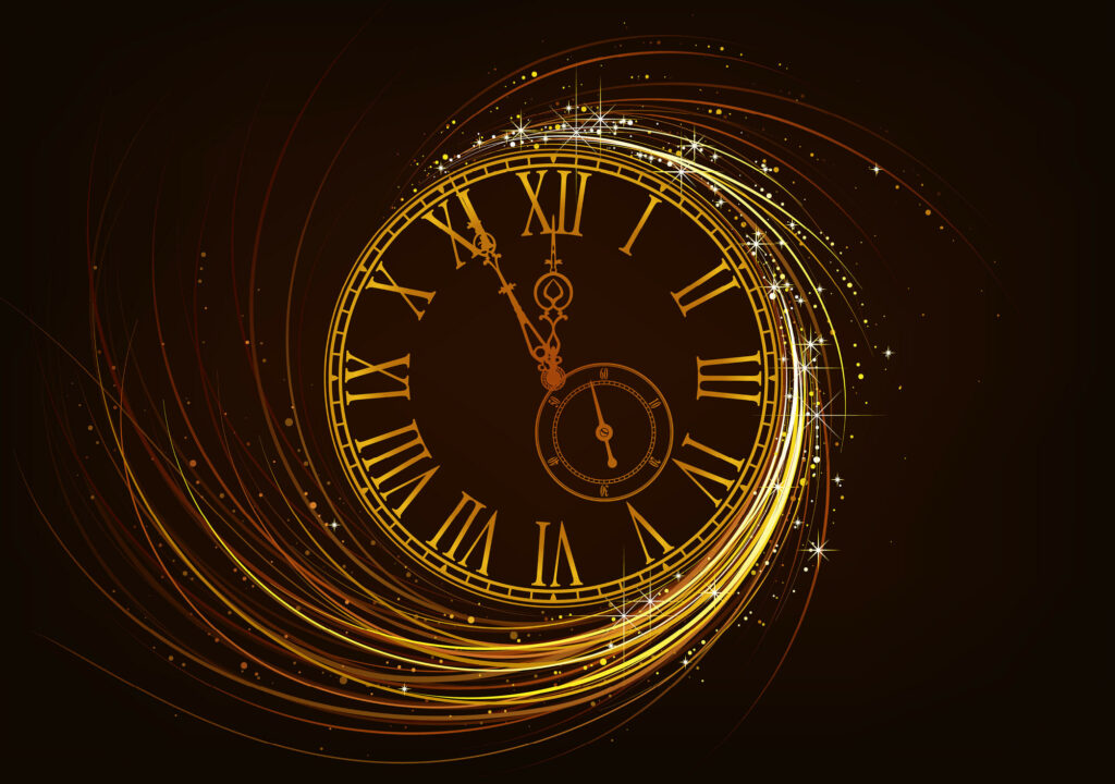 sparkling-clock-face