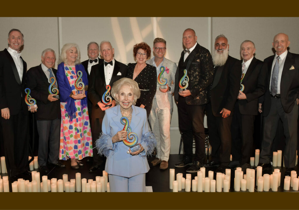 SFSO_25 Anniversary Gala - SFSO Sound of Success Award Honorees (from left to right back row): Charles “Chuck” Lane, Jerry Laskey, Jackie Grimm, Steven Wozencraft, John Evans, Jacqueline Lorber, Phillip Dunlap, Don D’Arminio, Mark Martorana, Mark Turner and Chuck Nicholls. (Front row center) Beth Holland
