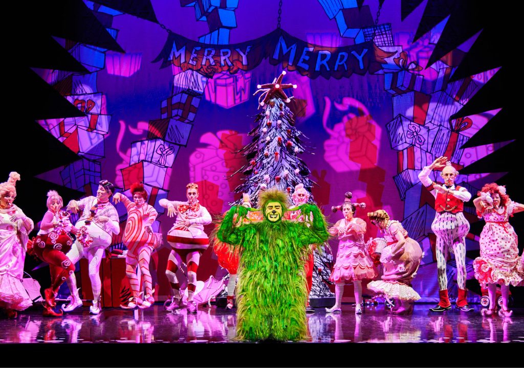 James Schultz as THE GRINCH and the Touring Company of Dr. Seuss’ HOW THE GRINCH STOLE CHRISTMAS! The Musical.