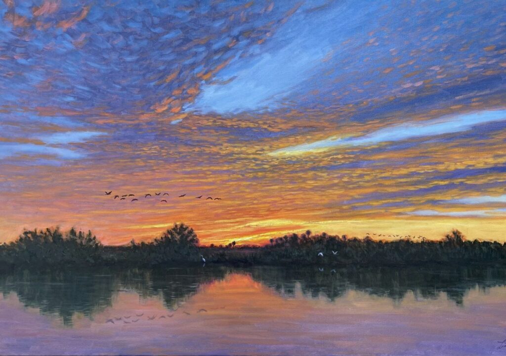 “When Morning Guilds the Skies,” 30” x 48”, by Tim Forman